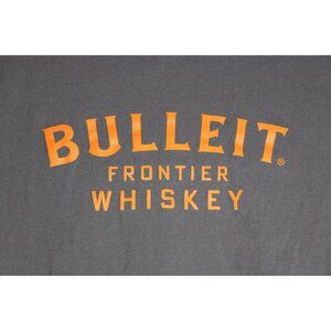 Bulleitt Frontier Whiskey Dark Grey Tee Shirt Mens Medium